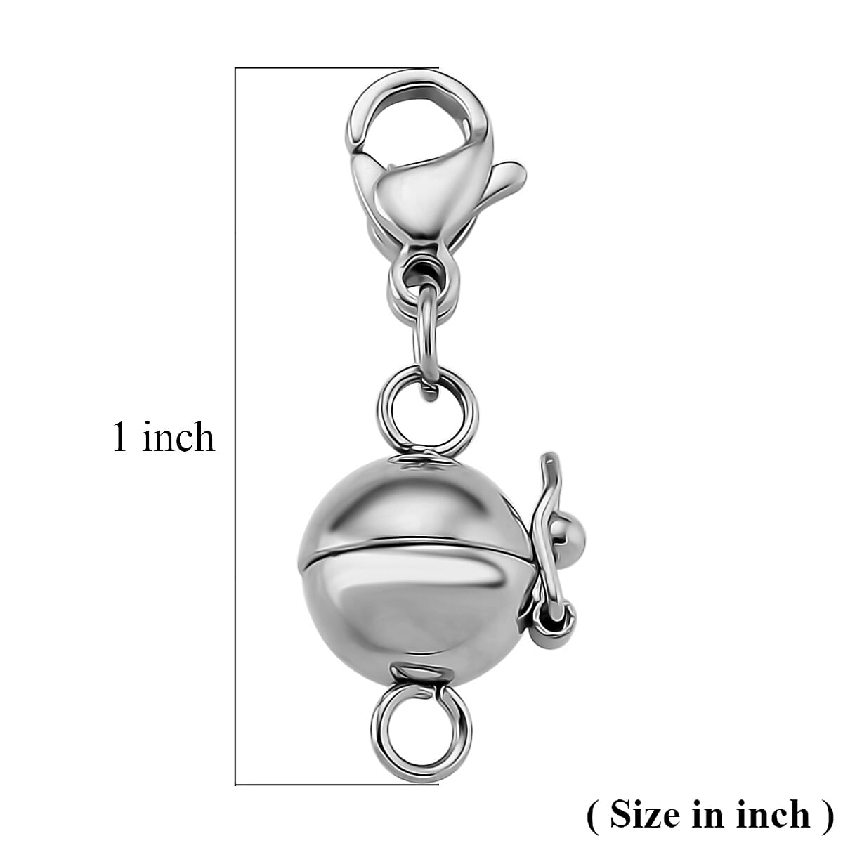 Magnetic Lock in Rhodium Over Pure White Stainless Steel image number 4