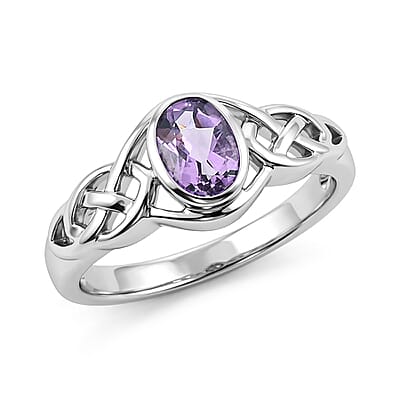 Amethyst 2.70 ctw Earrings, Ring (Size 5.0) and Bracelet (7.50-8.50In) in Sterling Silver