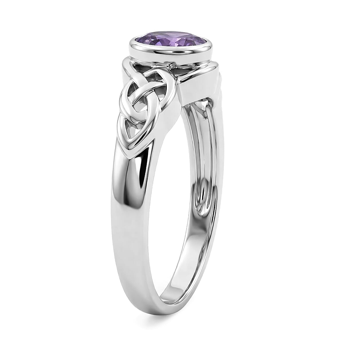 Amethyst 2.70 ctw Earrings, Ring (Size 5.0) and Bracelet (7.50-8.50In) in Sterling Silver