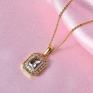 D'Joy AAA Turkizite and Multi Gemstone 1.30 ctw Pendant Necklace in 18K Vermeil Yellow Gold Over Sterling Silver 20 Inches