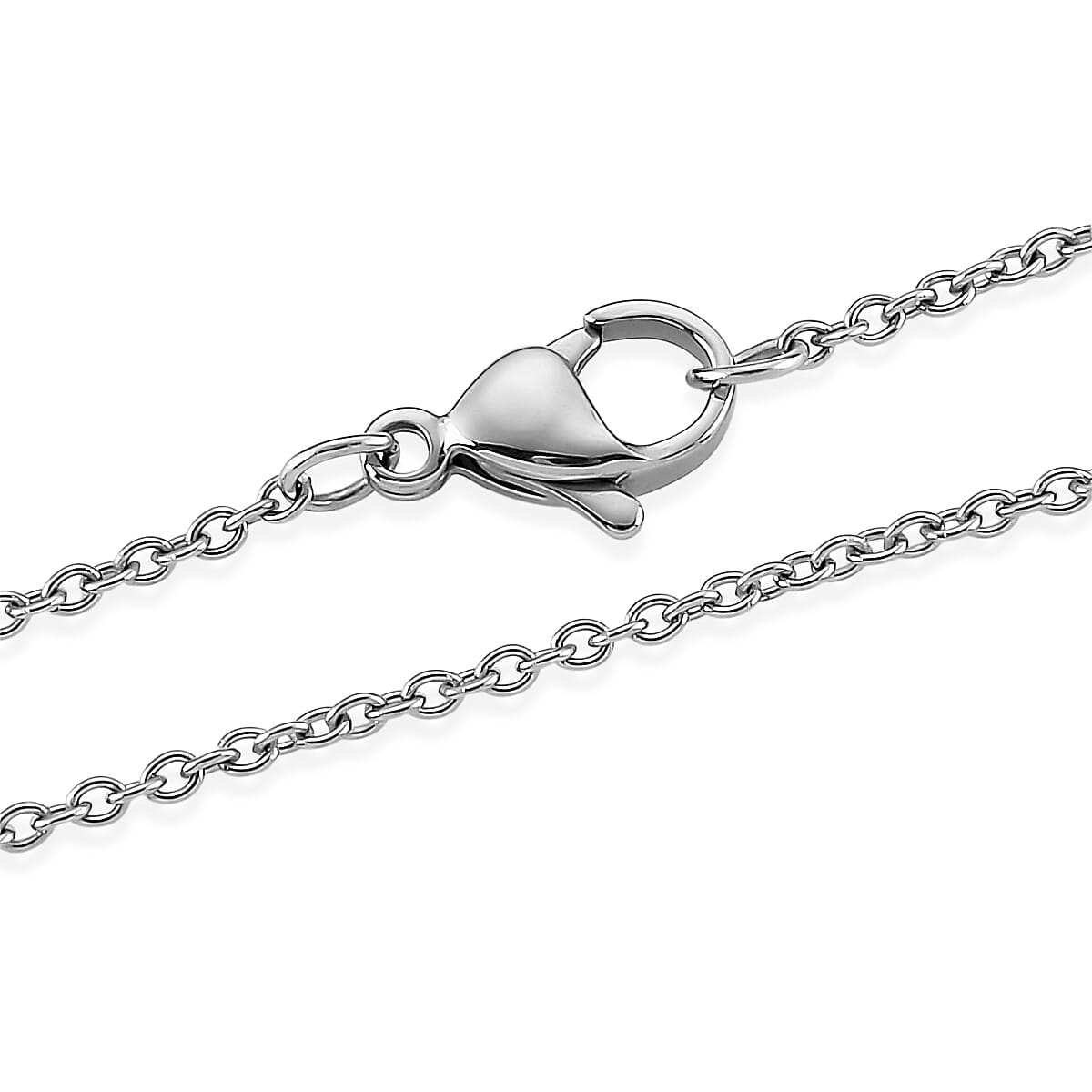 Yellow Tiger's Eye 33.00 ctw Pendant in Silvertone with Stainless Steel Necklace 20 Inches image number 5