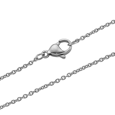 Yellow Tiger's Eye 28.00 ctw Pendant in Silvertone with Stainless Steel Necklace 20 Inches