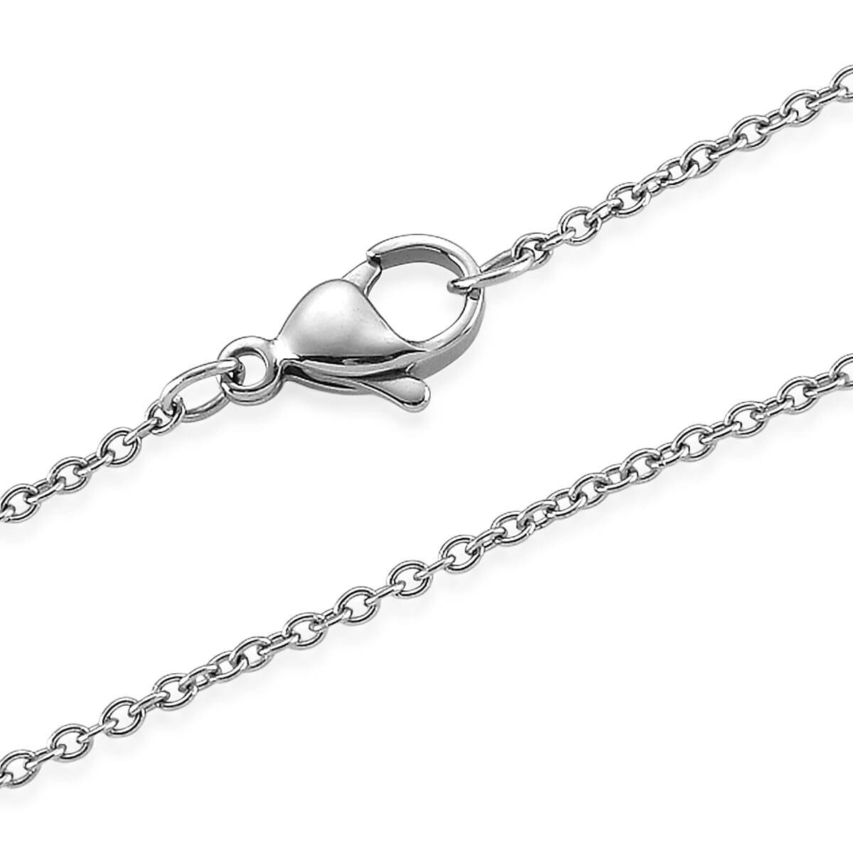 Green Aventurine 25.00 ctw Pendant in Silvertone with Stainless Steel Necklace 20 Inches image number 4