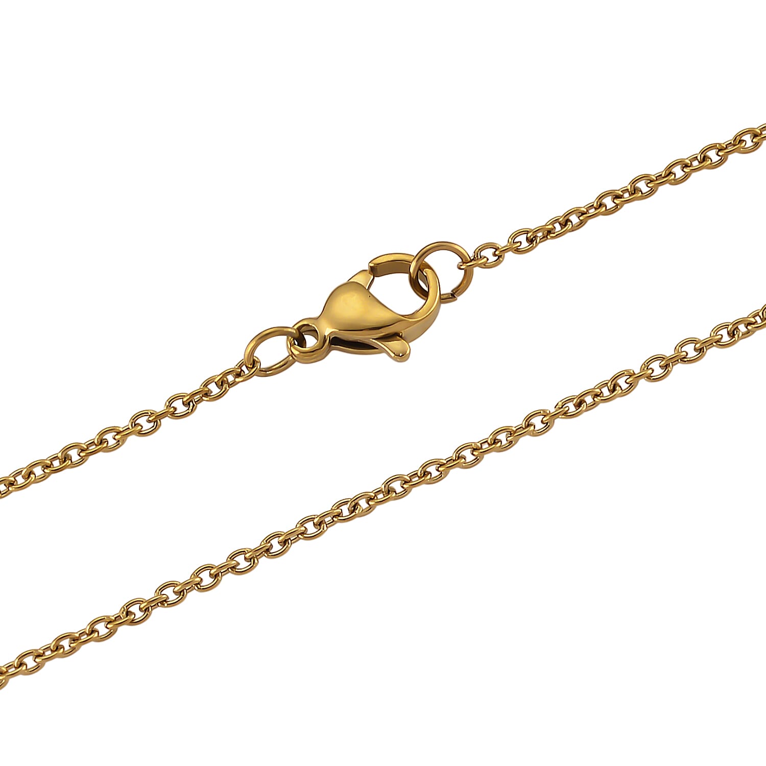 Galilea Rose Quartz 40.00 ctw Pendant in Goldtone with ION Plated YG Stainless Steel Necklace 20 Inches