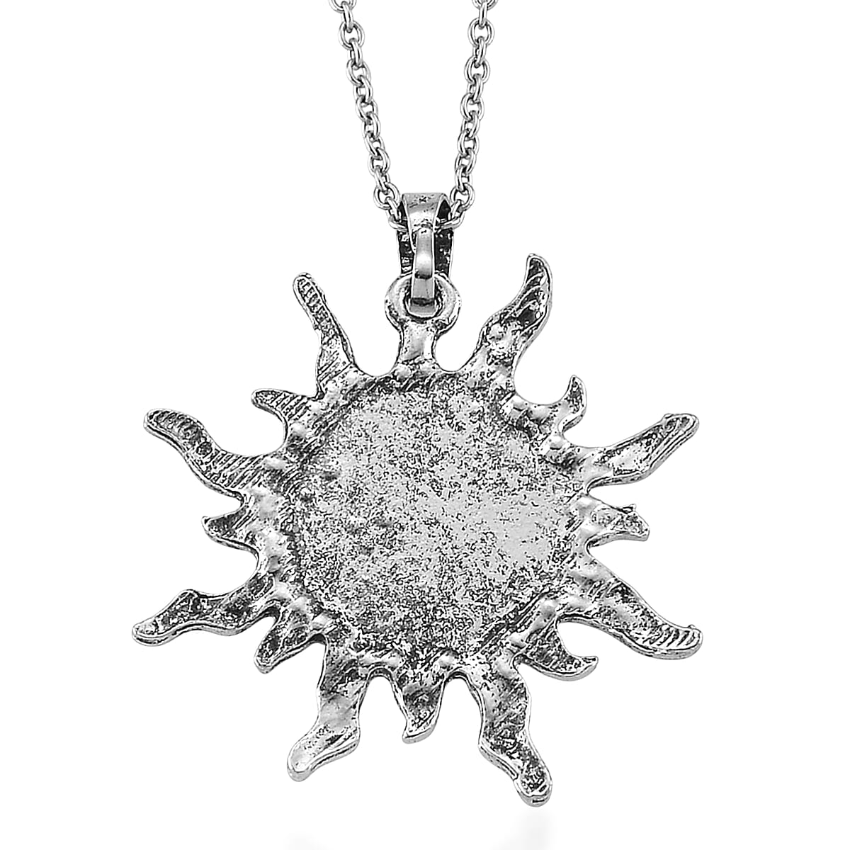 Black Obsidian 18.00 ctw Pendant in Silvertone with Stainless Steel Necklace 20 Inches image number 4