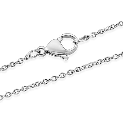 Yellow Tigers Eye 33.00 ctw Pendant in Silvertone with Stainless Steel Necklace 20 Inches