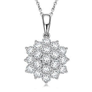 Luxoro Diamond I1-I2 1.00 ctw Pendant Necklace in 10K White Gold 20 Inches