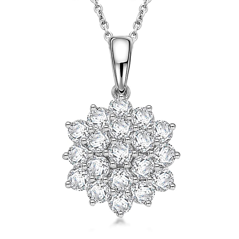 Certified & Appraised Luxoro Diamond I1-I2 1.00 ctw Pendant Necklace in 10K White Gold 20 Inches