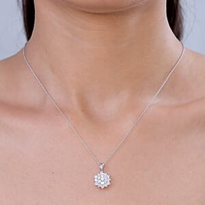 Luxoro Diamond I1-I2 1.00 ctw Pendant Necklace in 10K White Gold 20 Inches