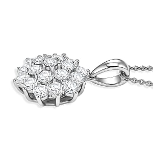 Luxoro Diamond I1-I2 1.00 ctw Pendant Necklace in 10K White Gold 20 Inches