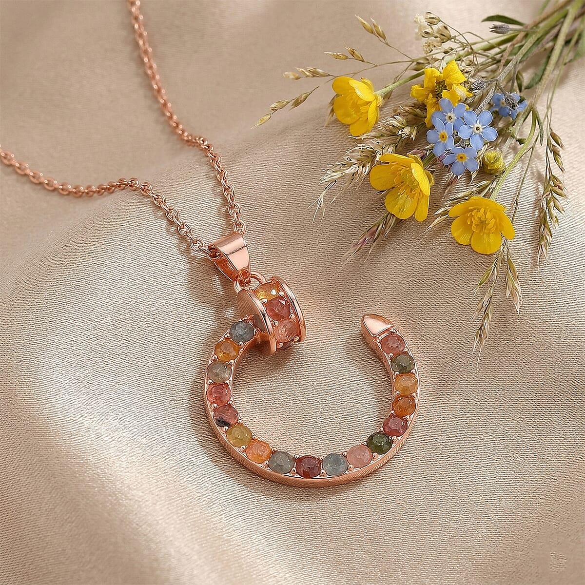 Tourmaline 5.00 ctw Pendant in Silvertone with ION Plated RG Stainless Steel Necklace 20 Inches image number 1