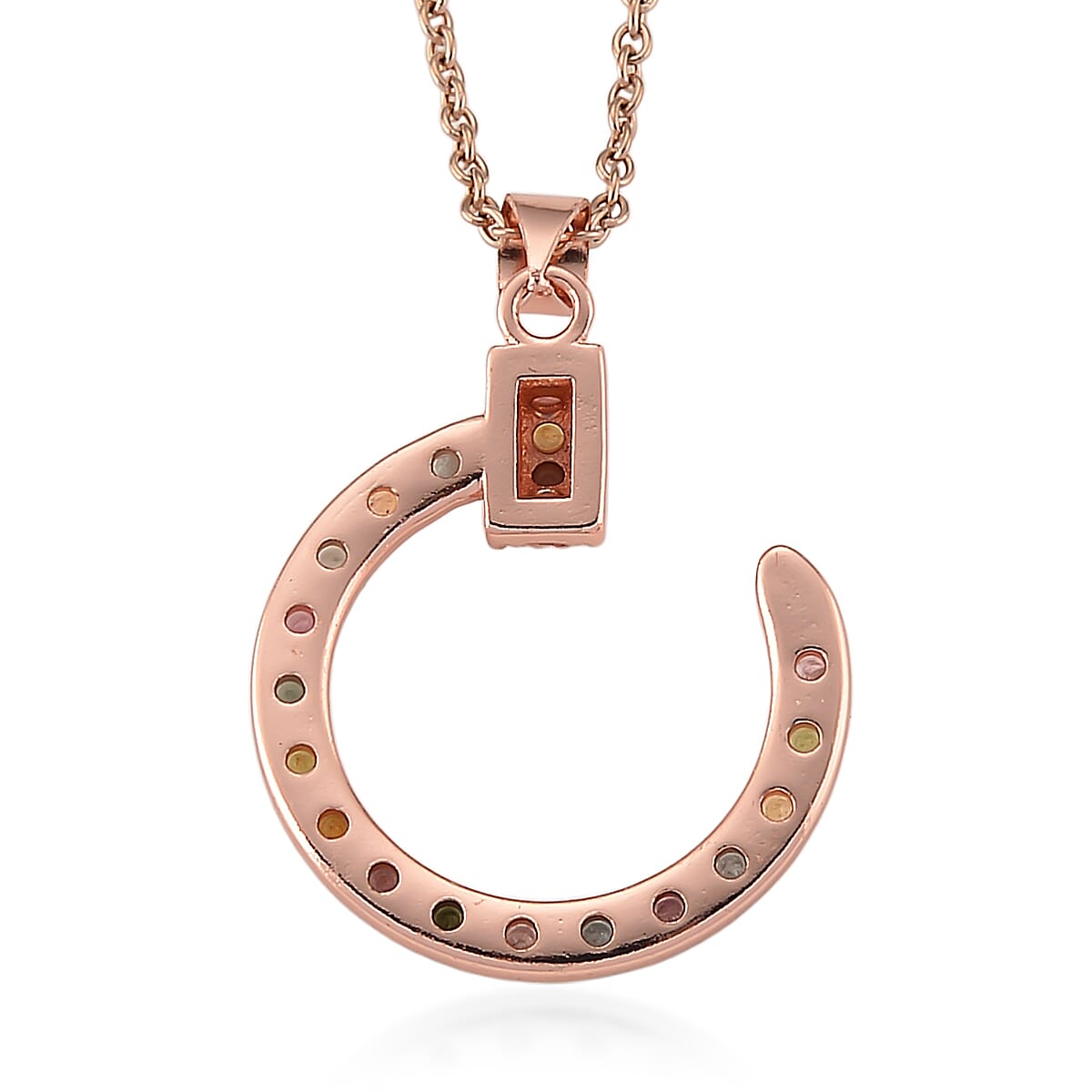 Tourmaline 5.00 ctw Pendant in Silvertone with ION Plated RG Stainless Steel Necklace 20 Inches