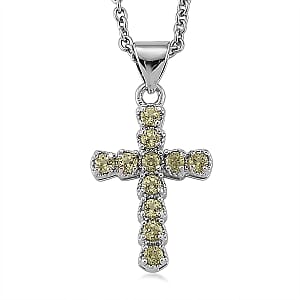 Hebei Peridot 2.00 ctw Pendant in Silvertone with Stainless Steel Necklace 20 Inches