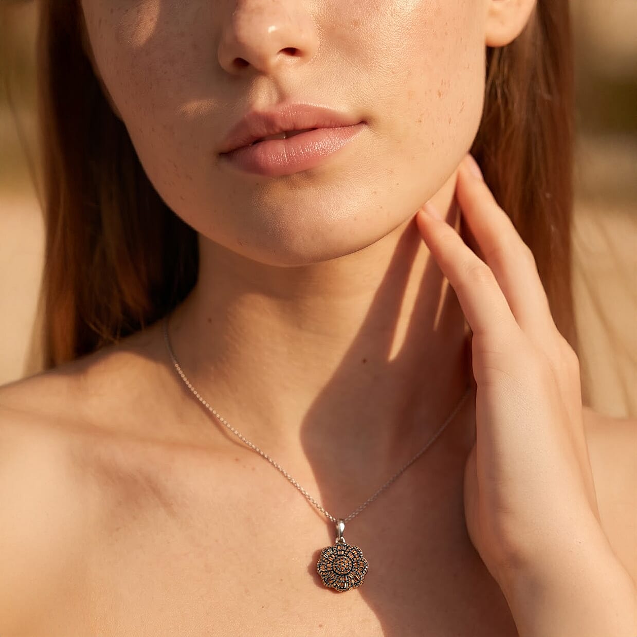 Luxuriant Lab Grown Red Diamond IR SI 1.00 ctw Pendant Necklace in Rhodium Over Sterling Silver 20 Inches