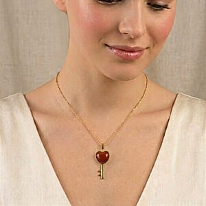 Red Jasper 40.00 ctw Set of 3 Pendant without Chain in Goldtone