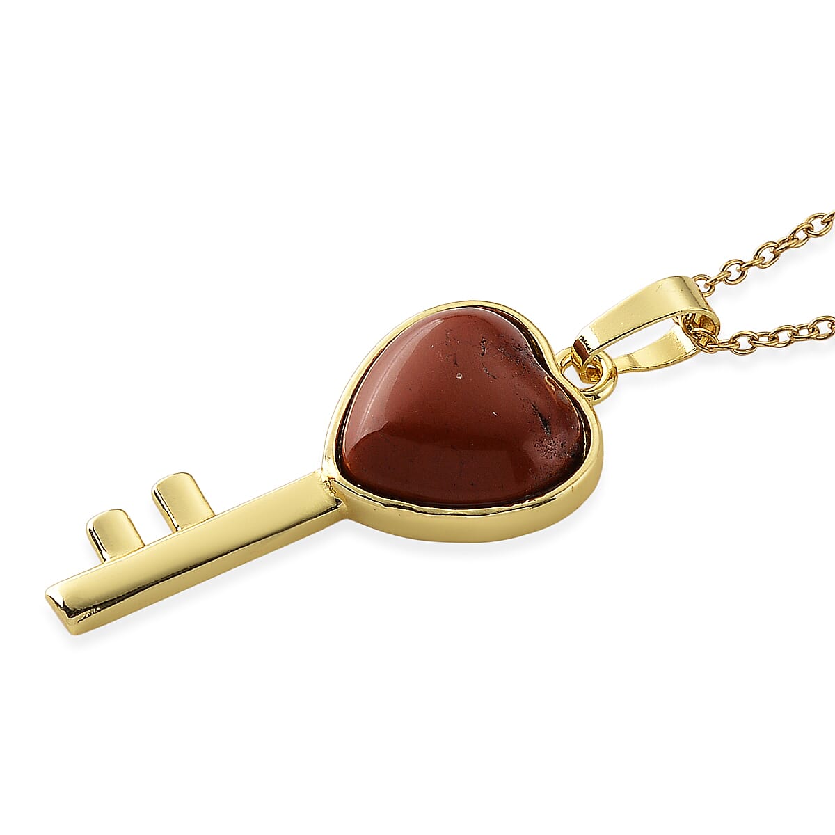 Red Jasper 40.00 ctw Set of 3 Pendant without Chain in Goldtone image number 4
