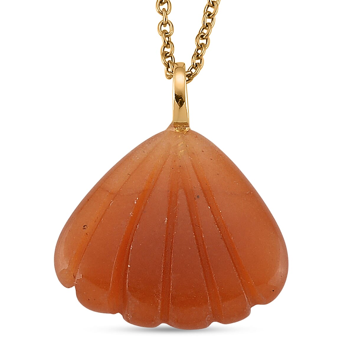 Agate and Austrian Crystal 10.00 ctw Pendant in Goldtone with ION Plated YG Stainless Steel Necklace 20 Inches image number 4