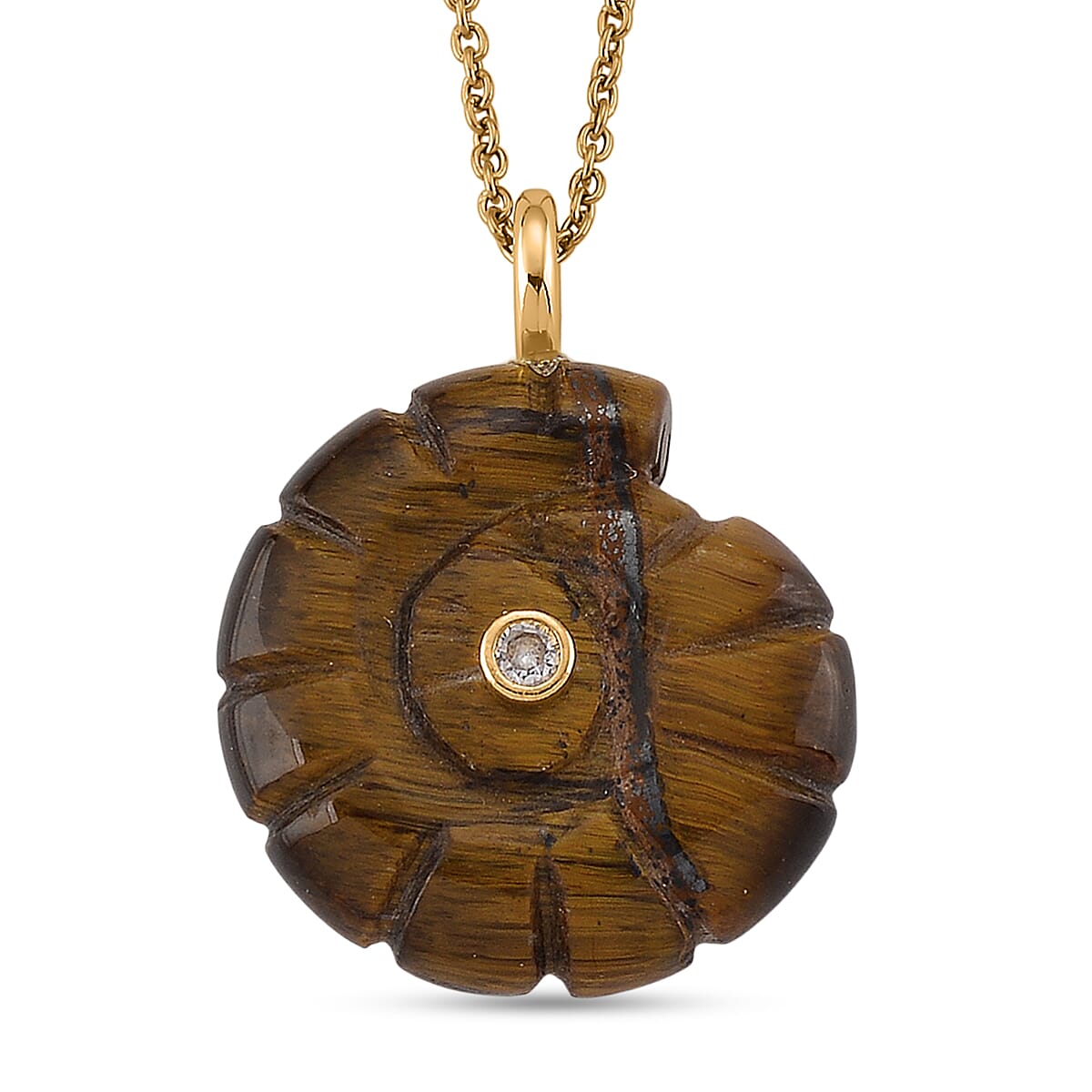 Green Aventurine, Austrian Crystal Pendant in Goldtone with ION Plated YG Stainless Steel Necklace (20 Inches) 35.00 ctw