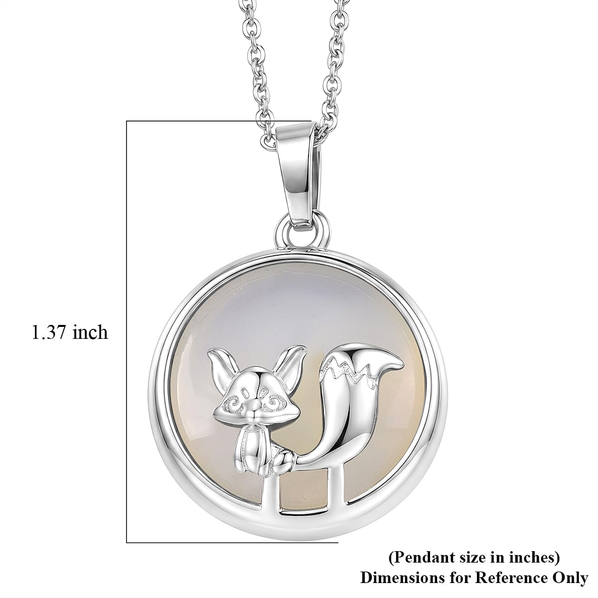 Opalite 25.00 ctw Pendant in Silvertone with Stainless Steel Necklace 20 Inches image number 6