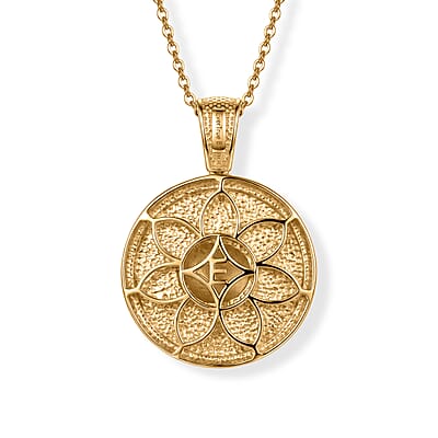 EverTrue Bronzella Collection Pendant in 18K YG Plated Bronze with ION Plated YG Stainless Steel Necklace (20 Inches)