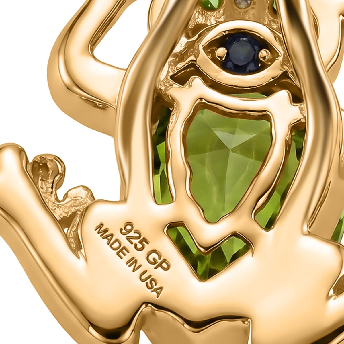 GP Hebei Peridot and Multi Gemstone 2.40 ctw Pendant Necklace in 18K Vermeil Yellow Gold Over Sterling Silver 20 Inches image number 5