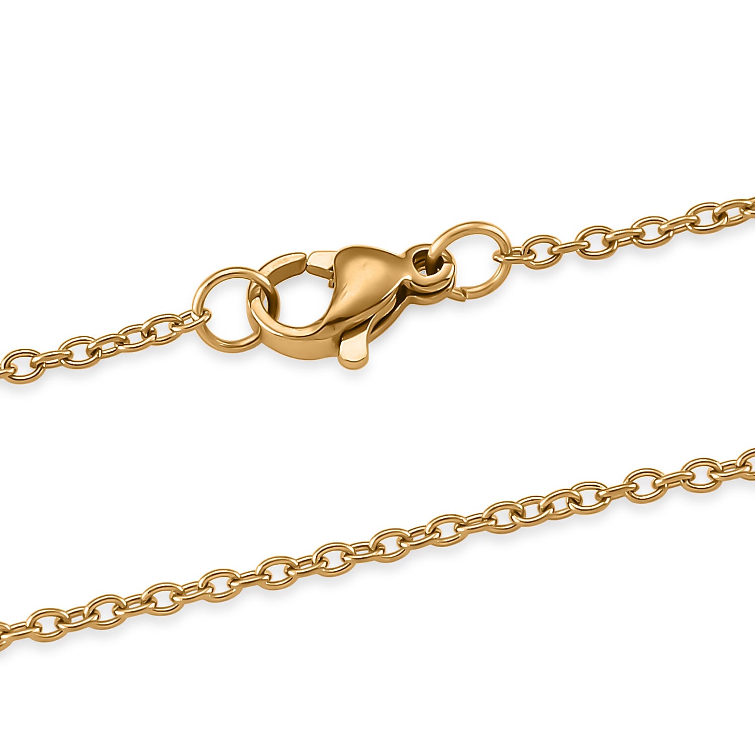 Rose Quartz and Austrian Crystal 16.00 ctw Pendant in Goldtone with ION Plated YG Stainless Steel Necklace 20 Inches