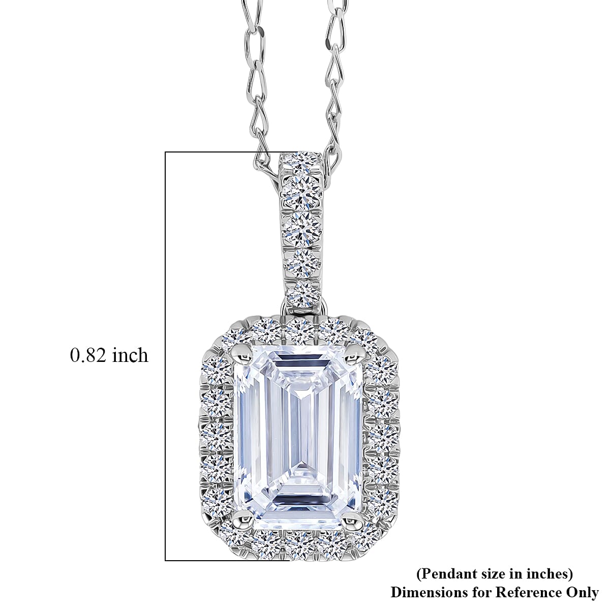 Luxuriant Lab Grown Diamond E-F VS 2.35 ctw Pendant Necklace in 950 Platinum 4.95 Grams 20 Inches image number 5