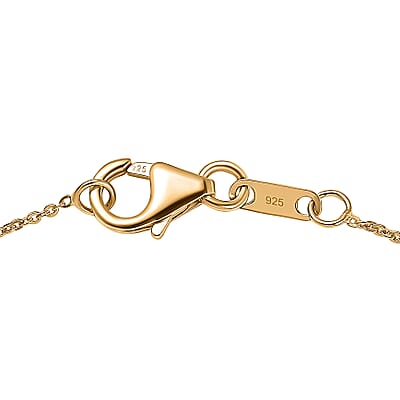 D'Joy Premium Tahitian Pearl and Diamond 0.25 ctw Geometry Halo Pendant Necklace in 18K Vermeil Yellow Gold Over Sterling Silver 20 Inches