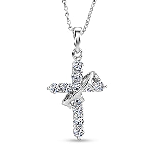 Luxuriant Lab Grown Diamond G-H SI 0.50 ctw Pendant Necklace in Rhodium Over Sterling Silver 20 Inches (Del. in 10-12 Days)