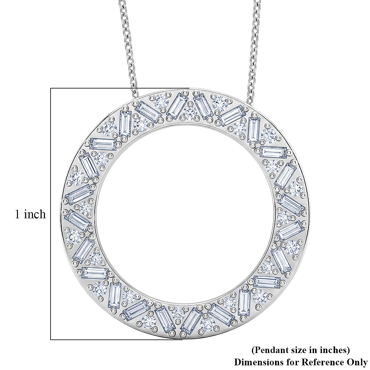 Luxuriant Lab Grown Diamond G-H SI 1.00 ctw Sunburst Halo Pendant Necklace in Rhodium Over Sterling Silver 20 Inches