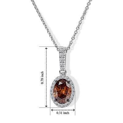 Pendant with Chain (Size 20)  Gold Wt. 3.55 g 1.18 ctw