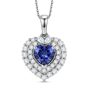 Pendant with Torn Chain 19DC (Size 20) in Rhodium Over Sterling Silver 2.03 ctw