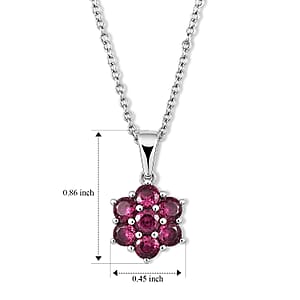 EverTrue Tanzanian Wine Garnet 2.60 ctw Pendant Necklace (20 Inches) in Stainless Steel