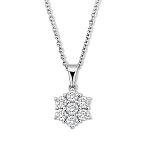 EverTrue Moissanite 1.50 ctw Pendant Necklace (20 Inches) in Stainless Steel