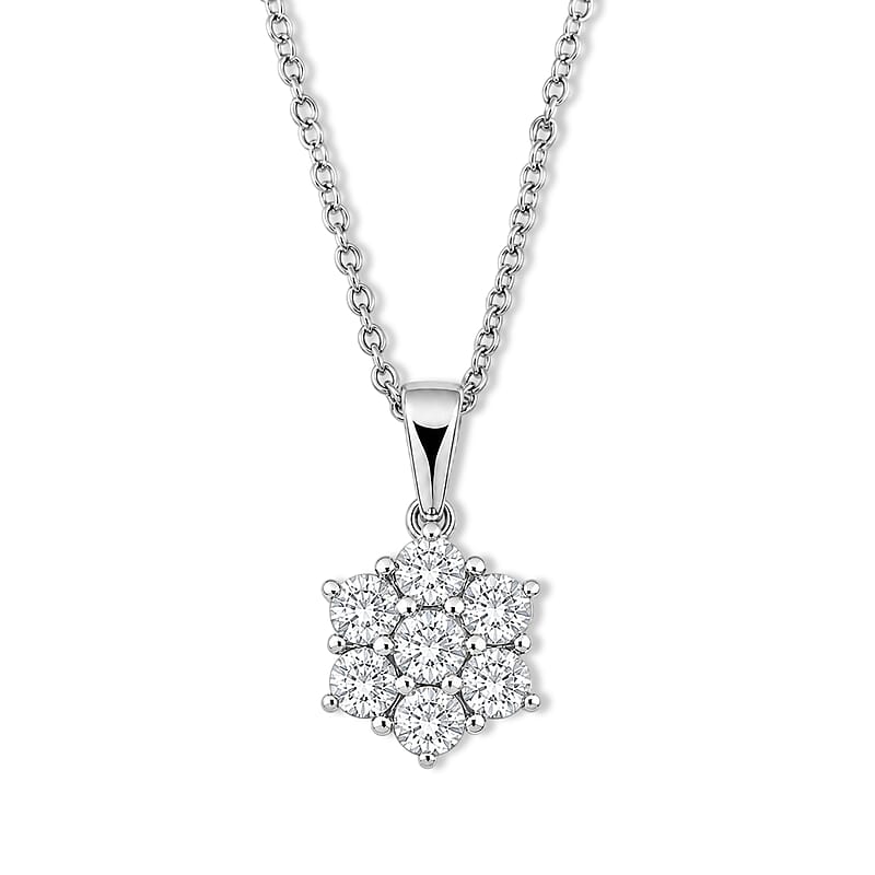 EverTrue Moissanite 1.50 ctw Pendant Necklace (20 Inches) in Stainless Steel