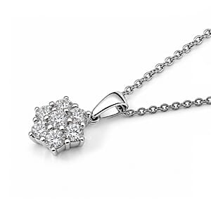 EverTrue Moissanite 1.50 ctw Pendant Necklace (20 Inches) in Stainless Steel