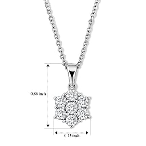 EverTrue Moissanite 1.50 ctw Pendant Necklace (20 Inches) in Stainless Steel