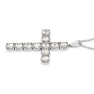 EverTrue Simulated Diamond Pendant Necklace in Stainless Steel 20 Inches