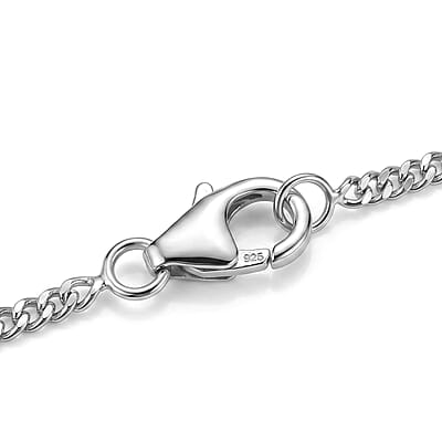 D'Joy Diamond 0.10 ctw Men's Guard Cross Pendant Necklace in 18K Vermeil YG and Rhodium Over Sterling Silver 24 Inches