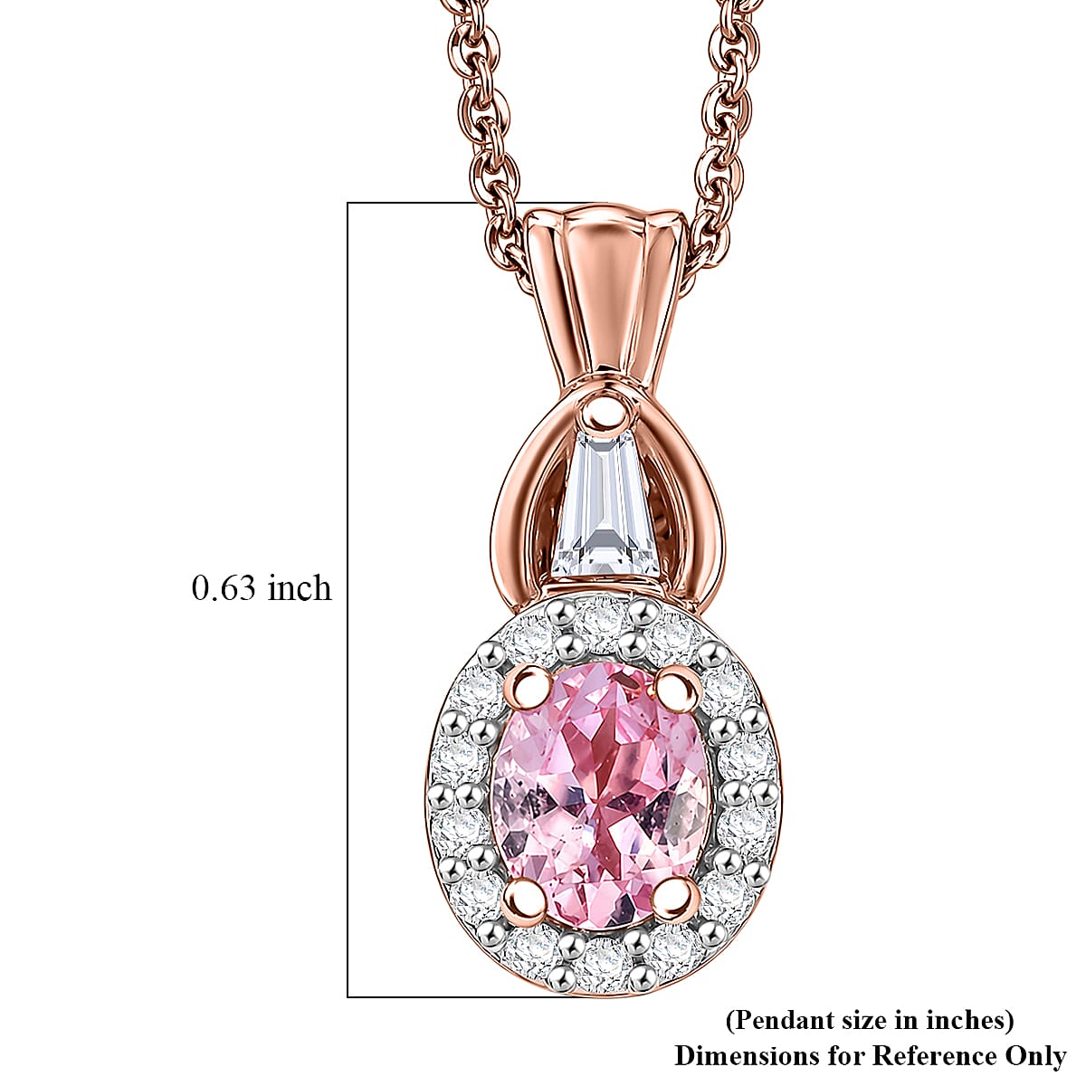 D'Joy Narsipatnam Purple Spinel and Moissanite 0.90 ctw Violet Loop Pendant Necklace in 18K Vermeil Yellow Gold Over Sterling Silver 24 Inches image number 5