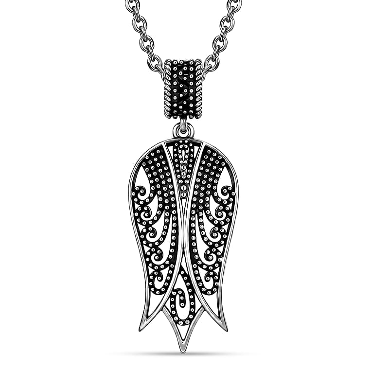 D'Joy Passport to Israel Pendant Necklace in Sterling Silver 20 Inches 4.55 Grams