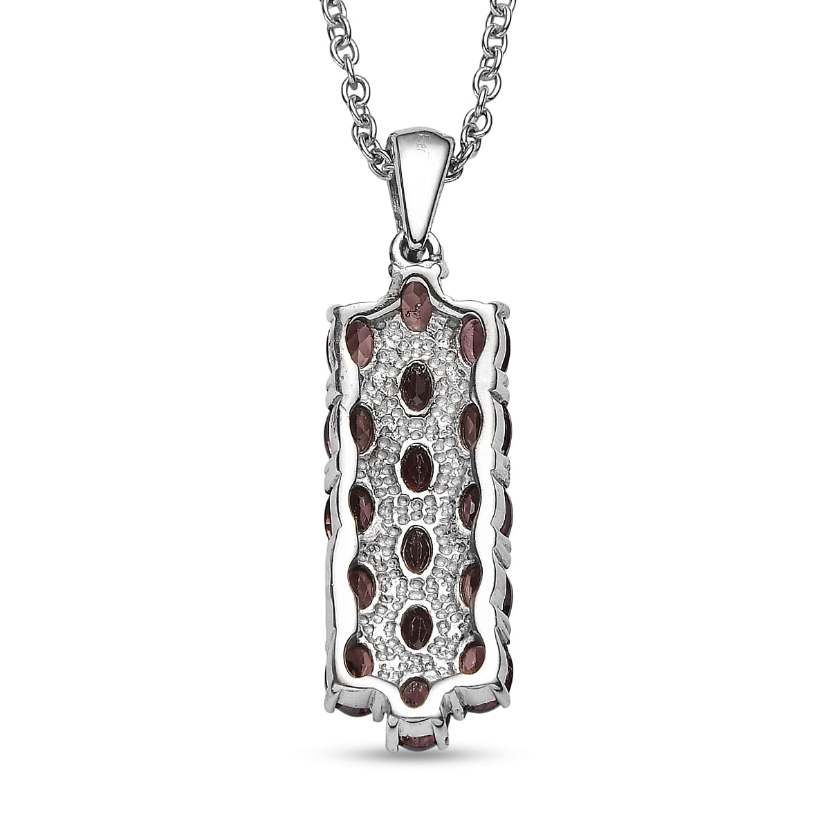 EverTrue Champagne Zircon 3.20 ctw Pendant Necklace in Stainless Steel 20 Inches