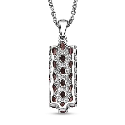 EverTrue Champagne Zircon 3.20 ctw Pendant Necklace in Stainless Steel 20 Inches
