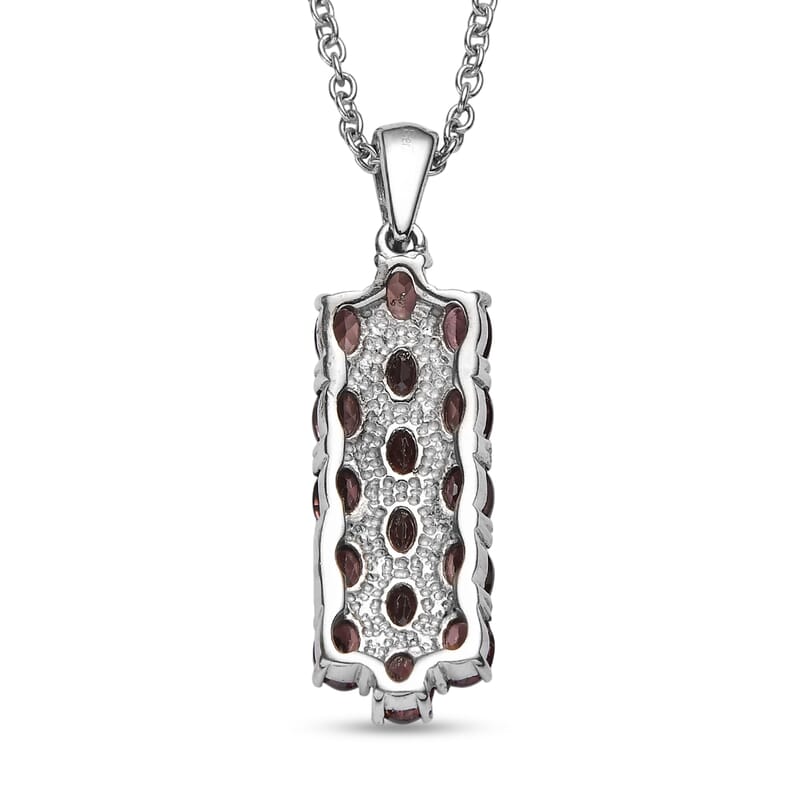 EverTrue Champagne Zircon 3.20 ctw Pendant Necklace in Stainless Steel 20 Inches