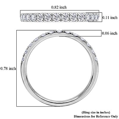 Diamond (I1) 2.00 ctw Set of 2 Ring in 14K White Gold (Size 8.0) 6.10 Grams
