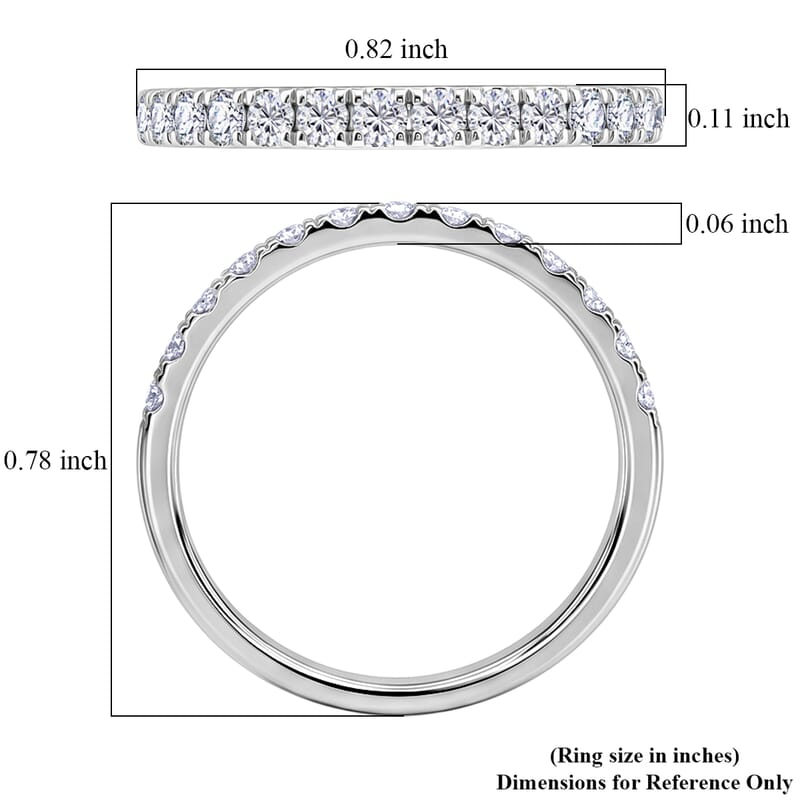 Diamond (I1) 2.00 ctw Set of 2 Ring in 14K White Gold (Size 8.0) 6.10 Grams