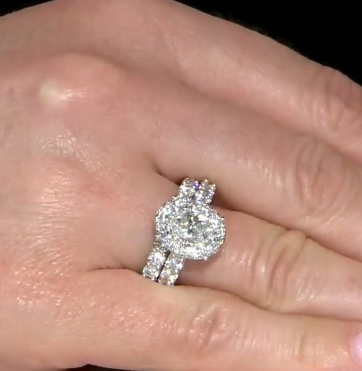 Diamond (SI-G) 3.00 ctw Set of 2 Ring in 14K White Gold (Size 9.0) 8.45 Grams image number 3