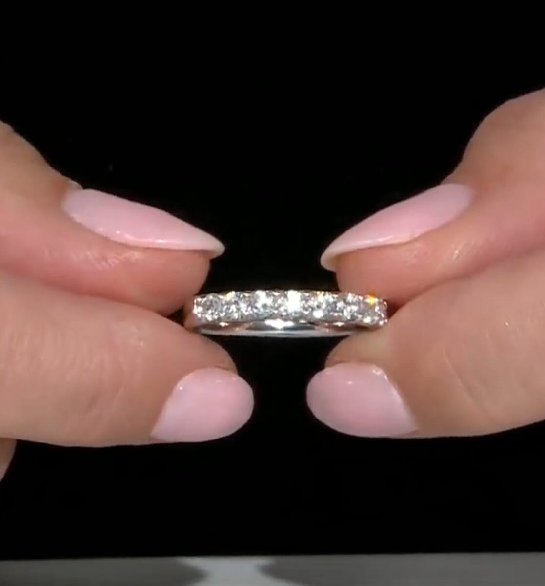 Diamond (SI-G) 3.00 ctw Set of 2 Ring in 14K White Gold (Size 9.0) 8.45 Grams image number 5