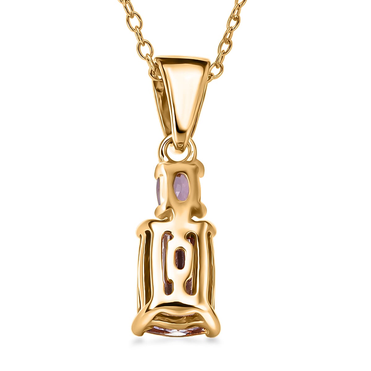D'Joy Premium Turkizite and Madagascar Pink Sapphire 1.20 ctw Pendant Necklace in 18K Vermeil Yellow Gold Over Sterling Silver (20 Inches) image number 4