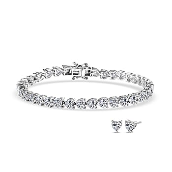 Rhodium Over Sterling Silver / 8 Inches - Product card gallery slide 1 (10184698954041)